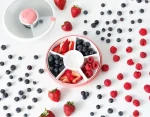 SNACK SPINNER pojemnik na przekąski, Coral Pink / GOBE