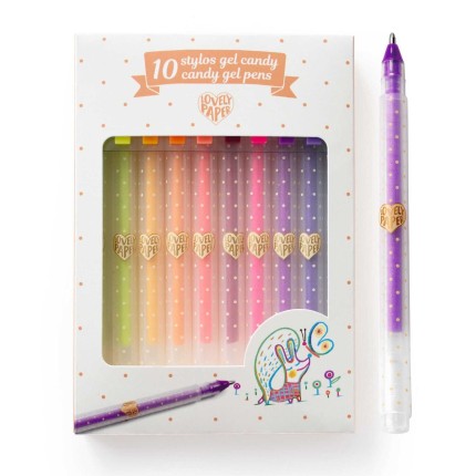Zestaw 10 długopisów żelowych CANDY / Djeco