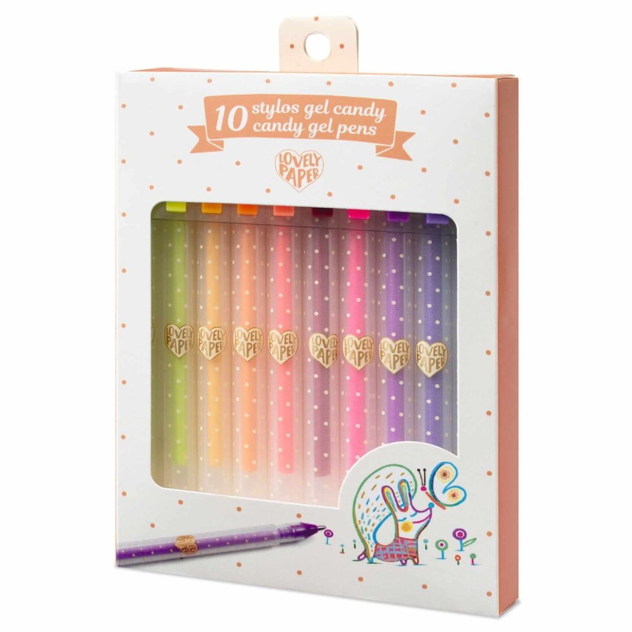 Zestaw 10 długopisów żelowych CANDY / Djeco