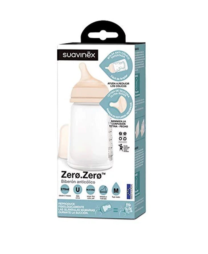 Butelka ze smoczkiem o średnim przepływie 270ml zero zero / Suavinex