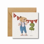 Kartka na roczek z balonem / Hi Little x Koko Carboards