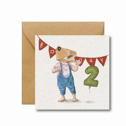 Kartka na drugie urodziny z balonem / Hi Little x Koko Carboards