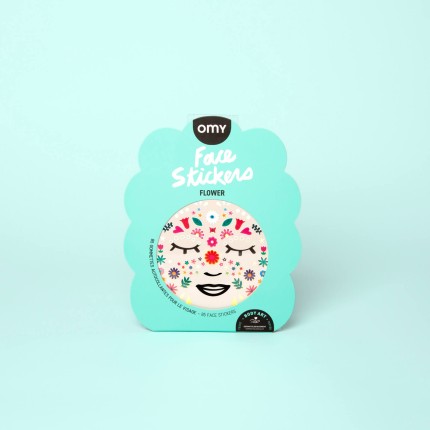 Naklejki do twarzy dla dzieci, 85 szt. - Flower / OMY