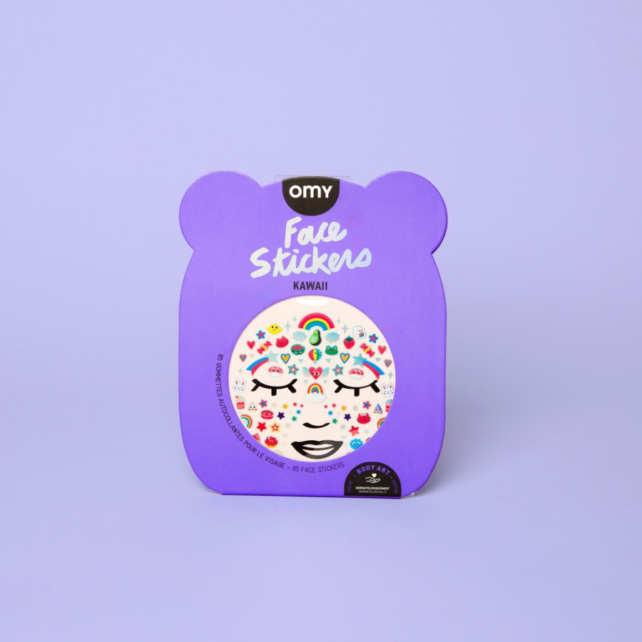 Naklejki do twarzy dla dzieci, 85 szt. - Kawaii / OMY