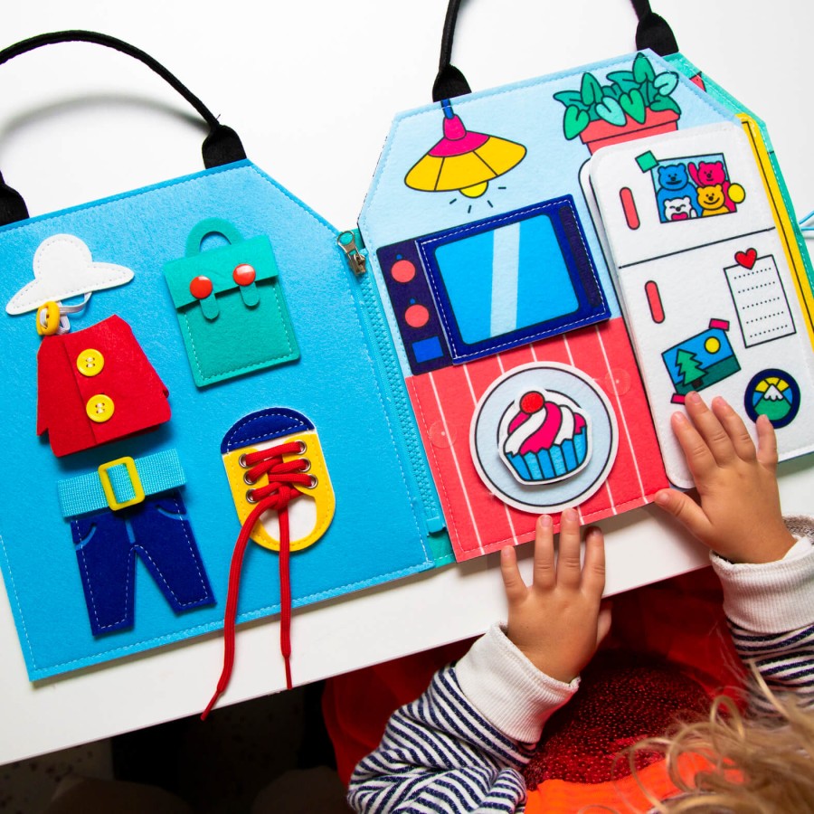 Montessori miękka książka aktywizująca - Mój Dzień / OMY