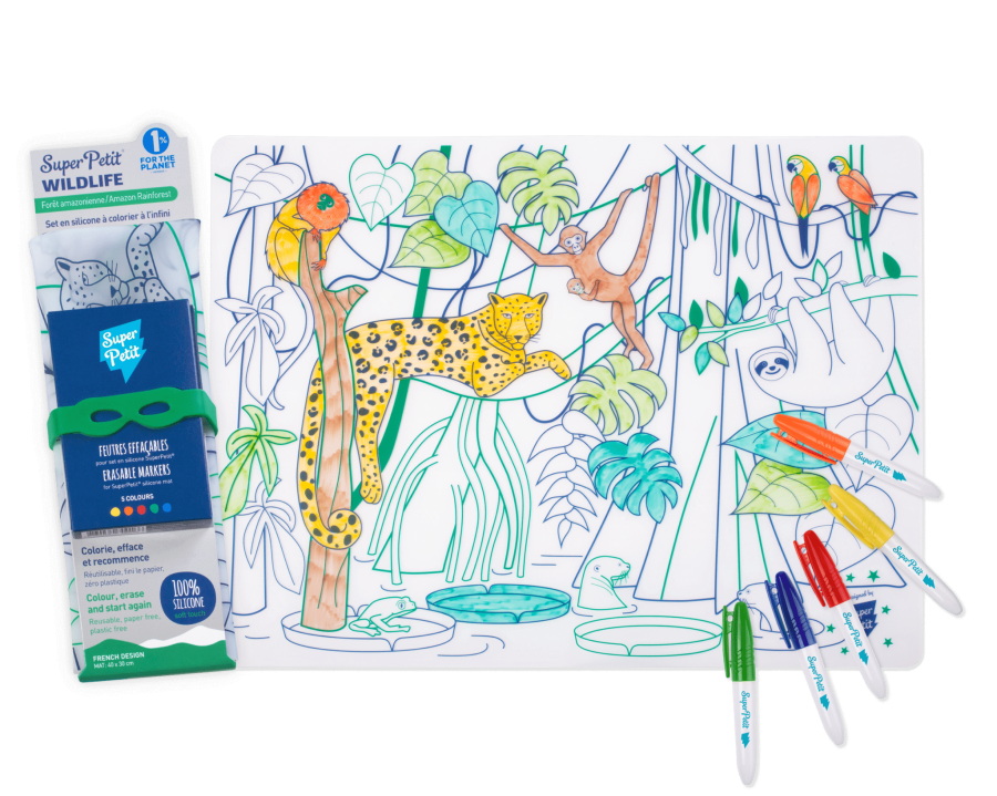 Zestaw do kolorowania z silikonową matą - Amazonia / Super Petit