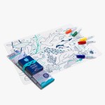 Zestaw do kolorowania z silikonową matą - Coral Reef / Super Petit