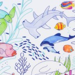 Zestaw do kolorowania z silikonową matą - Coral Reef / Super Petit