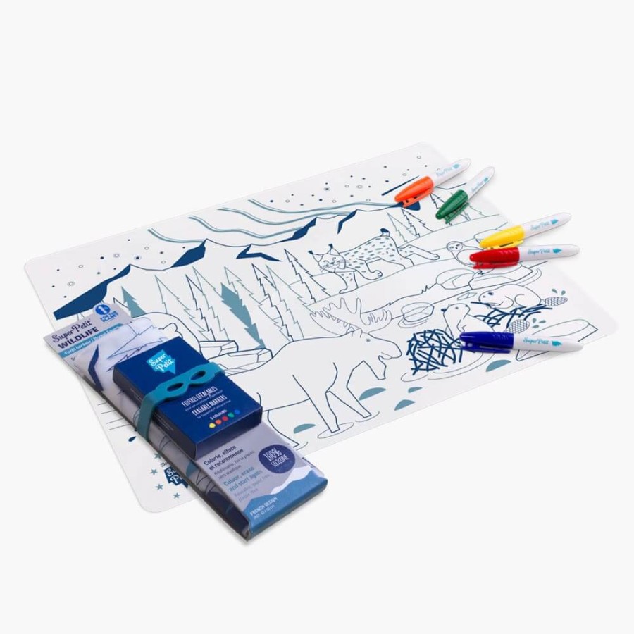 Zestaw do kolorowania z silikonową matą - Boreal Forest / Super Petit