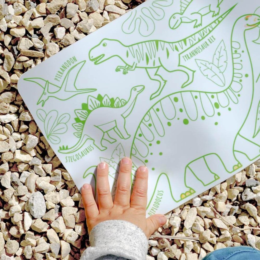 Mini zestaw do kolorowania z silikonową matą - Dino / Super Petit