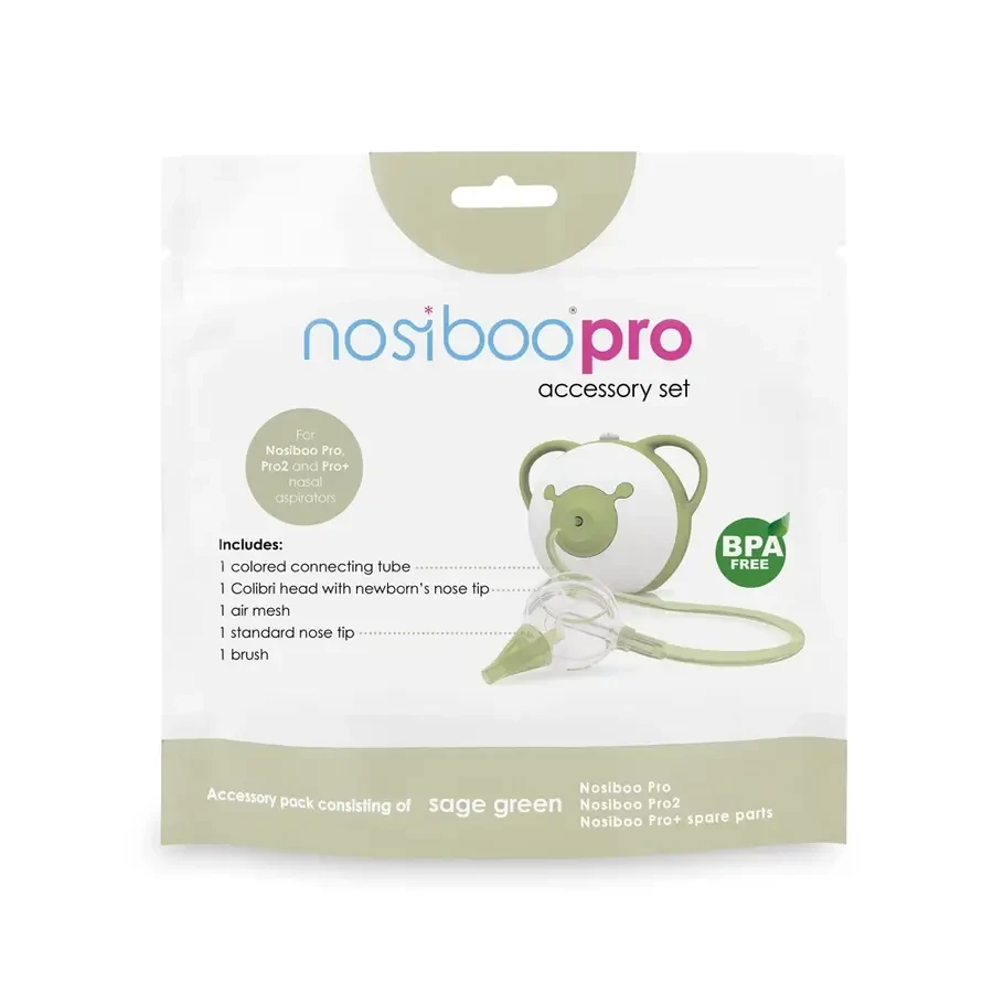 Zestaw akcesoriów do aspiratora Nosiboo Pro - sage / Nosiboo