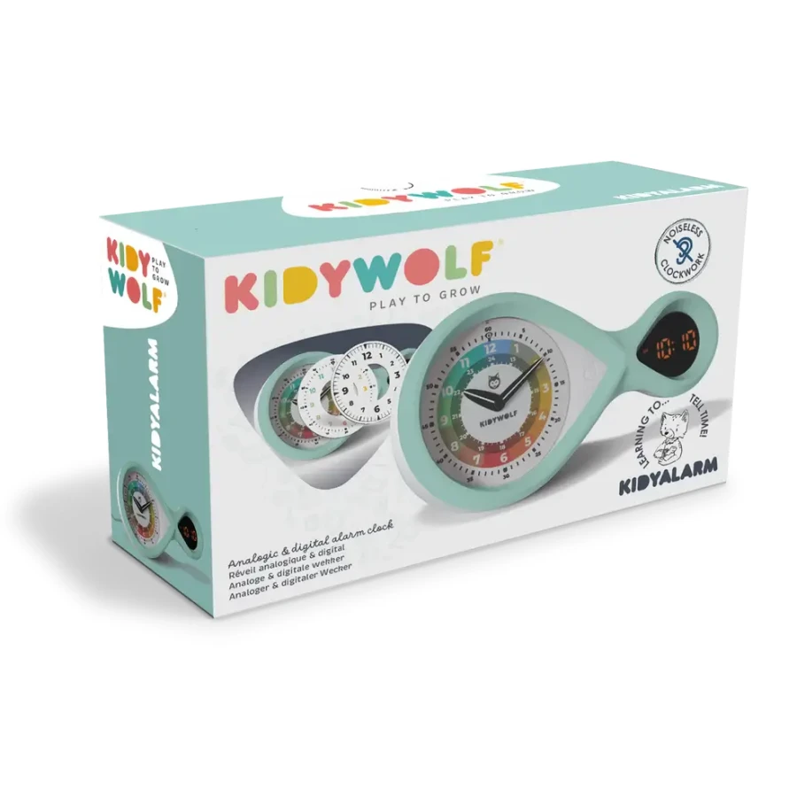 Budzik edukacyjny KIDYALARM - zielony / Kidywolf