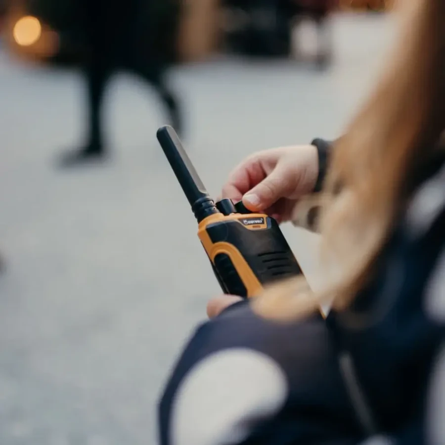 Zestaw krótkofalówek Walkie Talkie KIDYTALK - zielono-pomarańczowe / Kidywolf