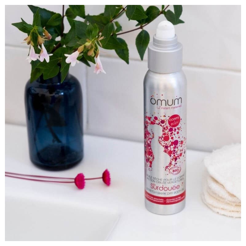 Suchy olejek do ciała zapobiegający rozstępom, dla kobiet w ciąży i karmiących, Cosmebio, 100 ml / Omum