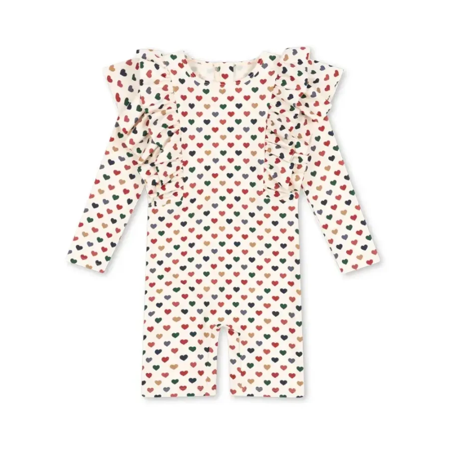 Kombinezon kąpielowy Manuca Frill - coeur colore / Konges slojd