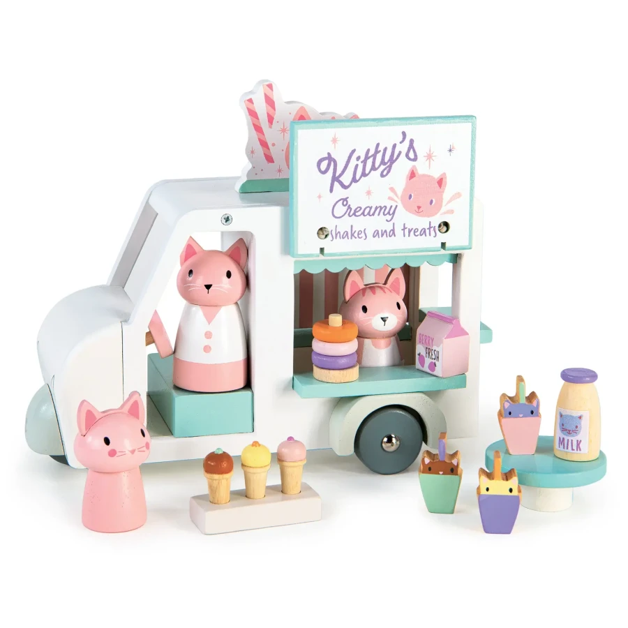 Wóz z mlecznymi koktajlami i lodami, rodzina Kitty / Tender Leaf Toys