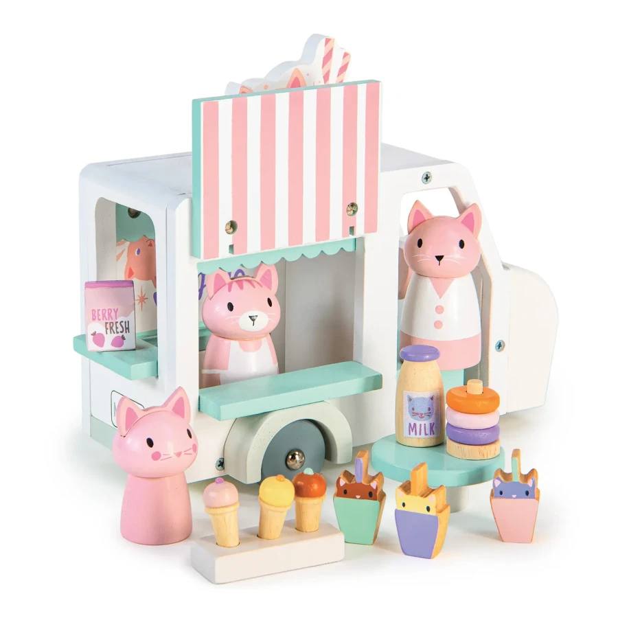 Wóz z mlecznymi koktajlami i lodami, rodzina Kitty / Tender Leaf Toys