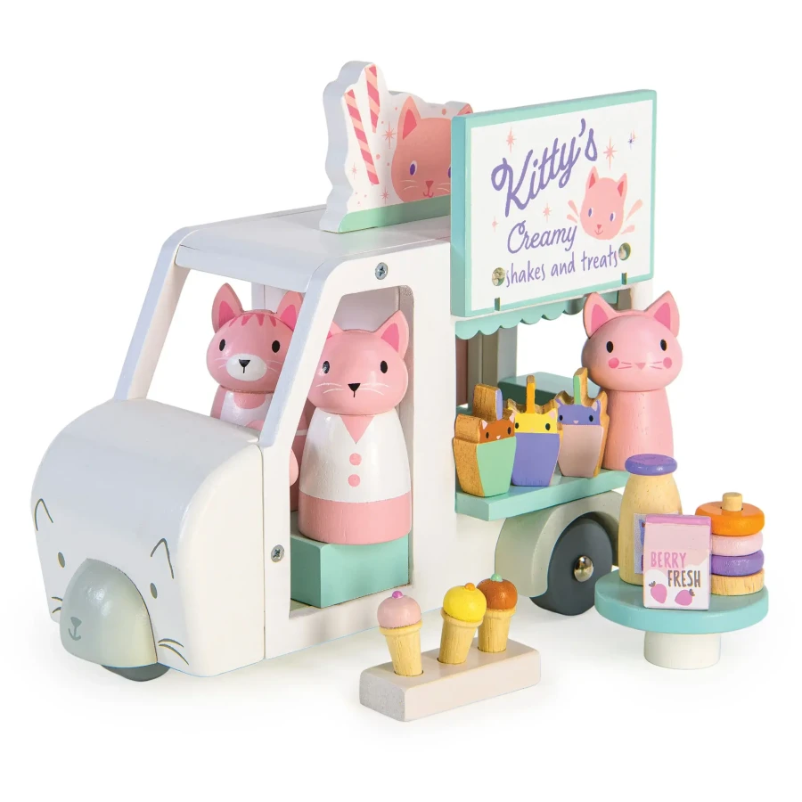 Wóz z mlecznymi koktajlami i lodami, rodzina Kitty / Tender Leaf Toys