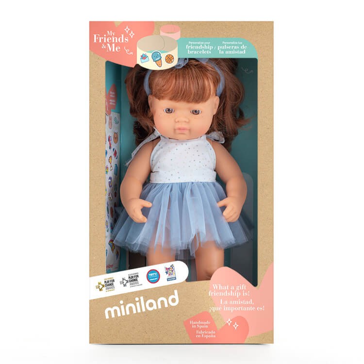 Lalka dziewczynka Europejka Rudowłosa My Friends & Me, 38cm / Miniland Doll