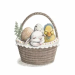 Kartka okolicznościowa na Wielkanoc - EASTER BUNNY / Hi Little