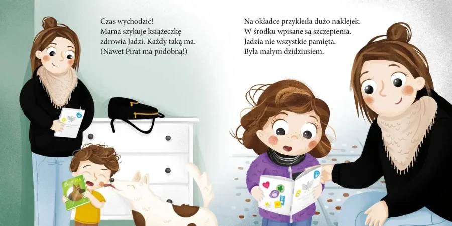 Jadzia Pętelka idzie na szczepienie / Wydawnictwo Zielona Sowa