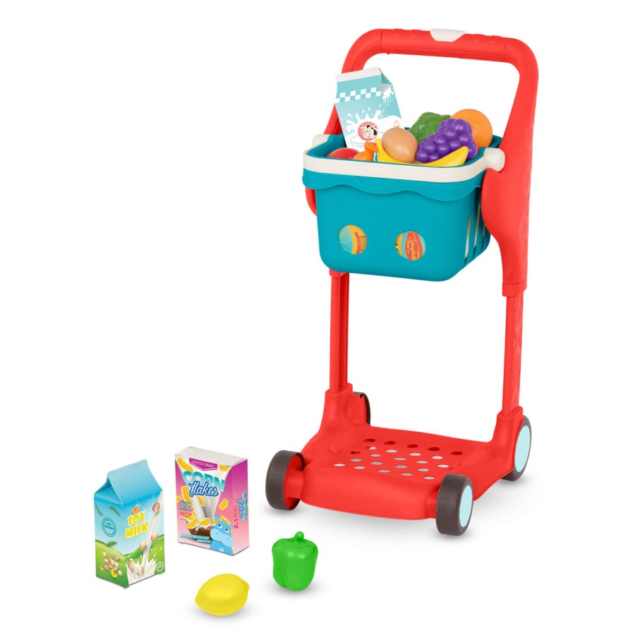 Muzyczny wózek zakupowy - światło i dźwięk - wersja czerwona / B.Toys