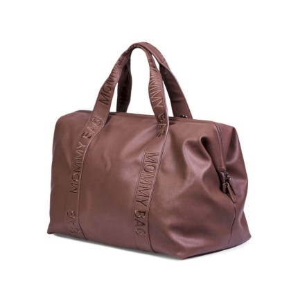 Torba Mommy Bag Signature Vegan Leather Dark Brown / Childhome