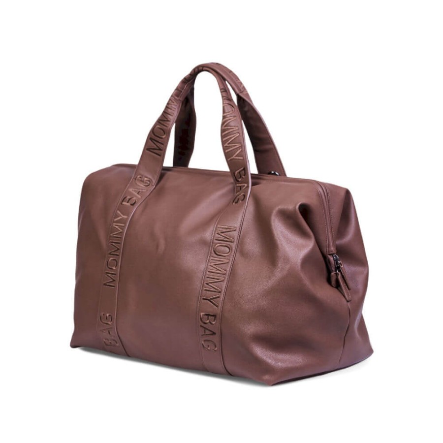Torba Mommy Bag Signature Vegan Leather Dark Brown / Childhome