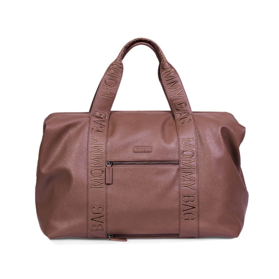 Torba Mommy Bag Signature Vegan Leather Dark Brown / Childhome
