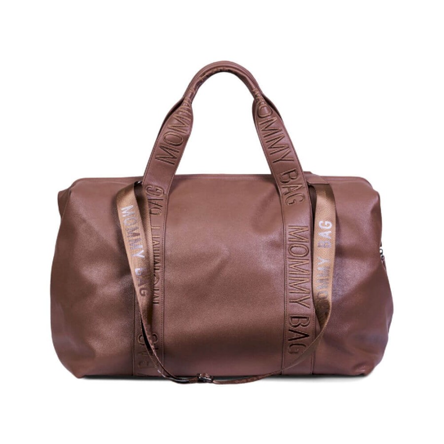 Torba Mommy Bag Signature Vegan Leather Dark Brown / Childhome