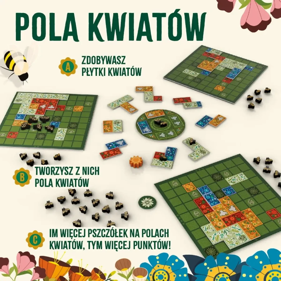 Pola kwiatów - Gra Planszowa / Wydawnictwo Nasza Księgarnia