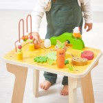 Wielofunkcyjny stolik edukacyjny drewniany Farma 12m+ / Janod