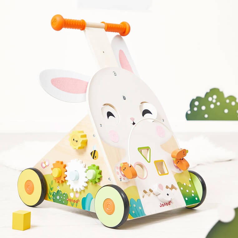 Wielofunkcyjny pchacz edukacyjny Farma 12 m+ / Janod