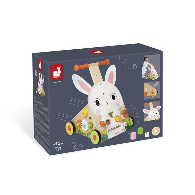Wielofunkcyjny pchacz edukacyjny Farma 12 m+ / Janod