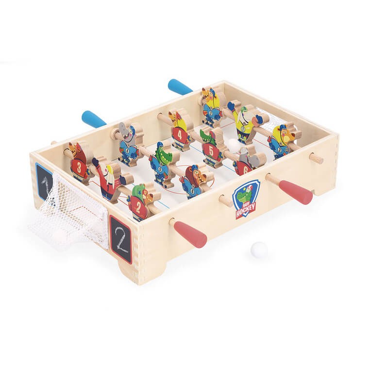 Gra zręcznościowa drewniana Mini hokej Applepop 3+ / Janod