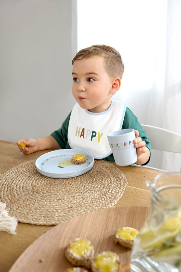 Zestaw śliniaków bawełnianych 5szt. 3m+ Happy Fruits Lemon / Lassig