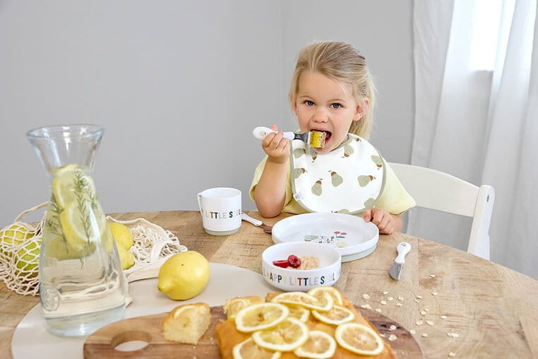 Zestaw śliniaków bawełnianych 5szt. 3m+ Happy Fruits Lemon / Lassig