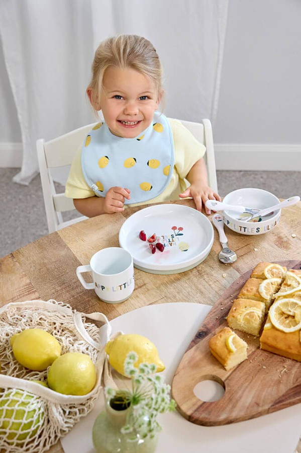 Zestaw śliniaków bawełnianych 5szt. 3m+ Happy Fruits Lemon / Lassig