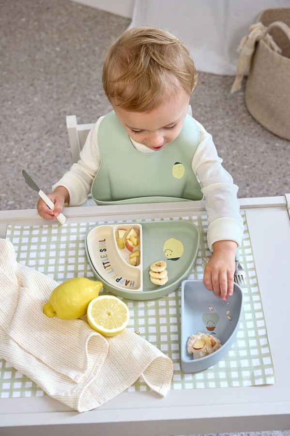 Zestaw silikonowych naczyń 3 el. Happy Fruit Lemon / Lassig