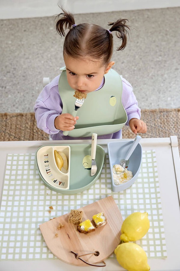 Zestaw silikonowych naczyń 3 el. Happy Fruit Lemon / Lassig