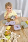 Pojemnik na przekąski snackbox ze stali nierdzewnej 3 szt. Happy Fruits Lemon / Lassig