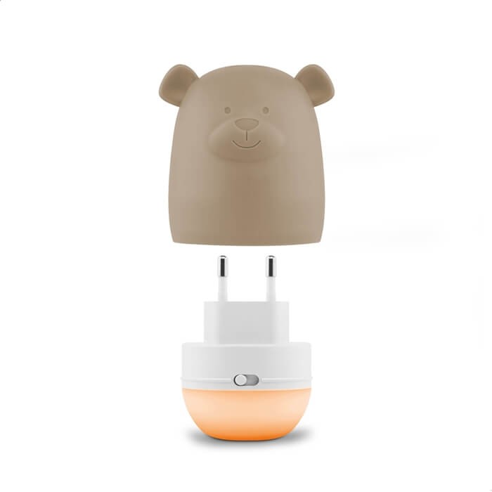 Lampka nocna dla dzieci do kontaktu BENNY Taupe / Zazu
