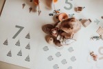 Dwustronna mata piankowa EEVAA 3w1 Numbers, Dots / Play&Go