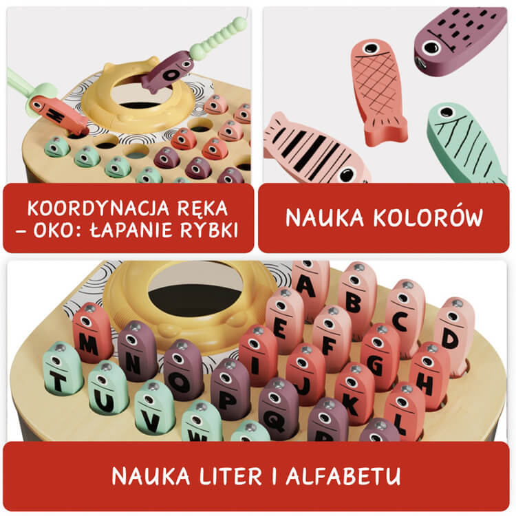 Łowimy Rybki ABC – magnetyczna gra zręcznościowa, 2+ / TOPBRIGHT