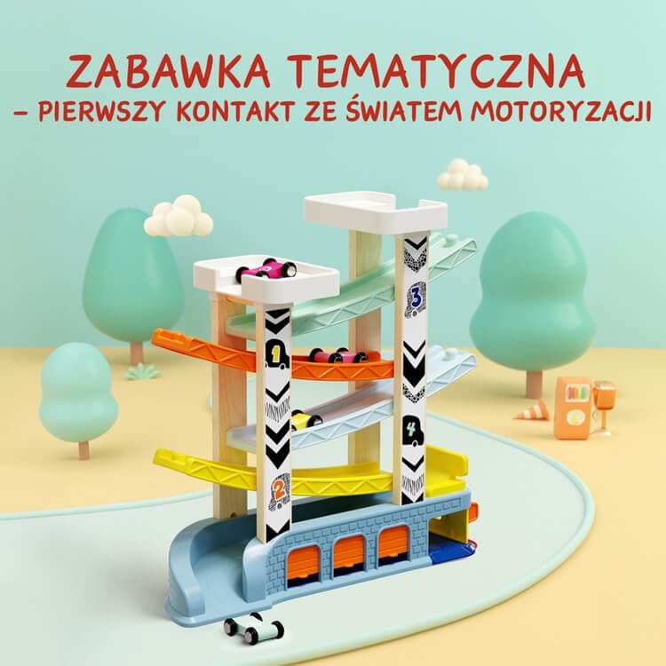 Tor samochodowy Zjeżdżalnia z superszybkimi autami, 18m+ / TOPBRIGHT