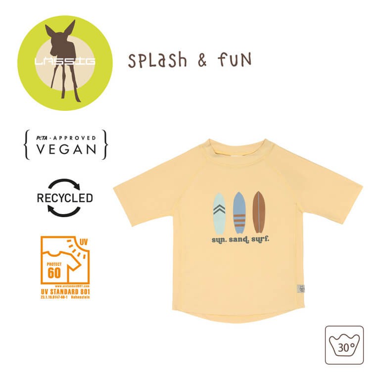 Koszulka z filtrem UV60 z krótkim rękawem Splash & Fun Deski surfingowe vanilla / Lassig