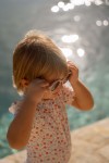 Swimsuit z krótkim rękawem Sunny Flowers / Little Dutch