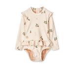 Kostium kąpielowy niemowlęcy UV z długim rękawem Sille - Peach, Sea shell / Liewood