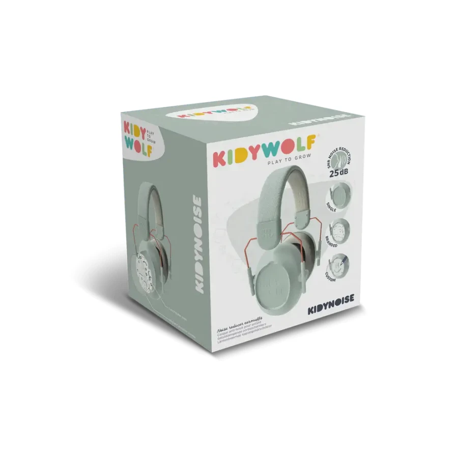 Słuchawki wygłuszające KIDYNOISE - zielone / Kidywolf