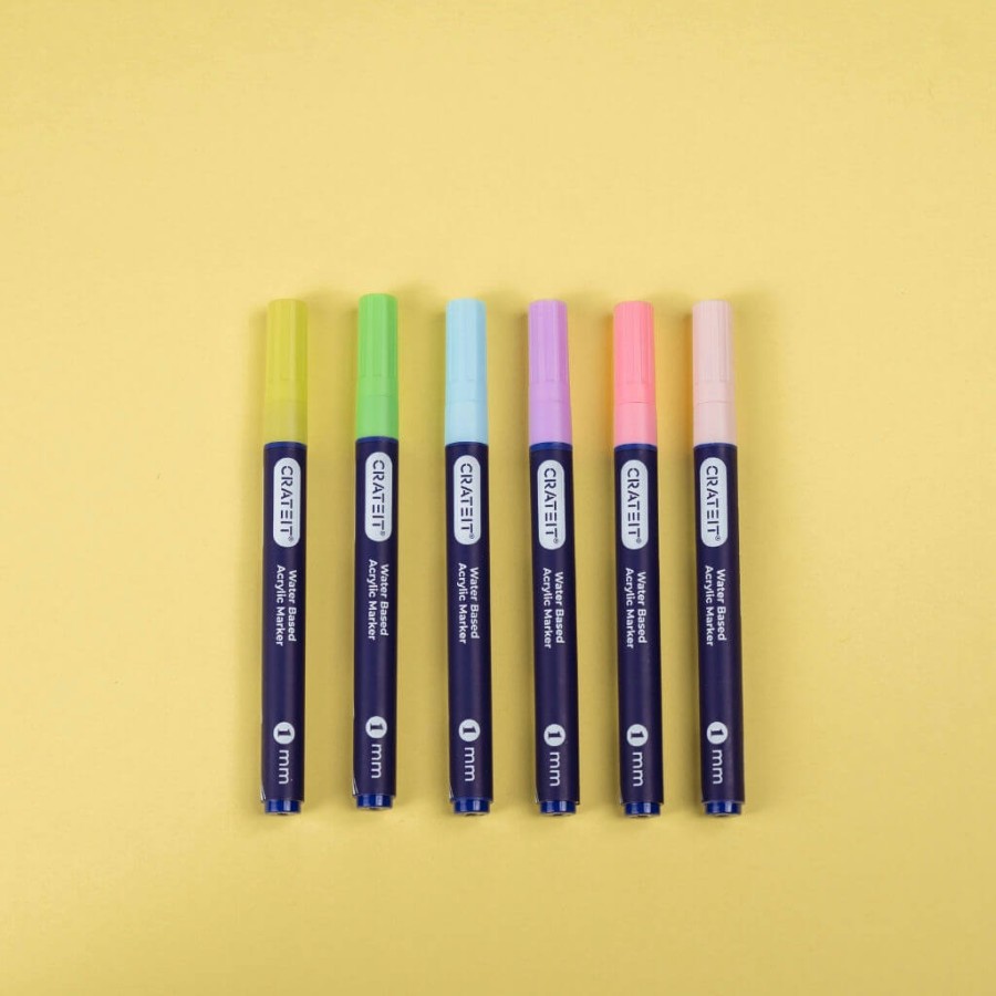 Markery 1mm - Pastel - 6szt / CRATEIT